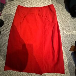 Red pencil skirt